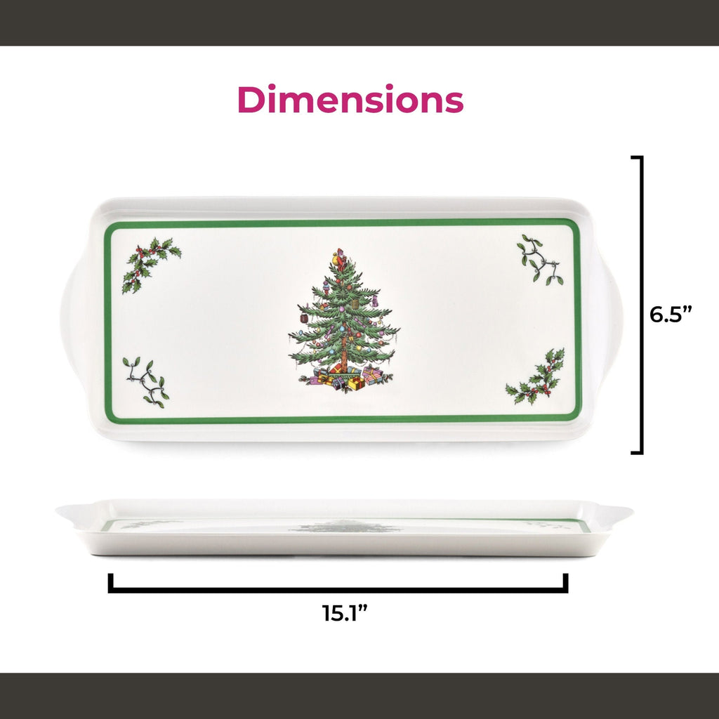 Plateau à sandwich Pimpernel en forme de sapin de Noël - 15,1 L x 6,5 l