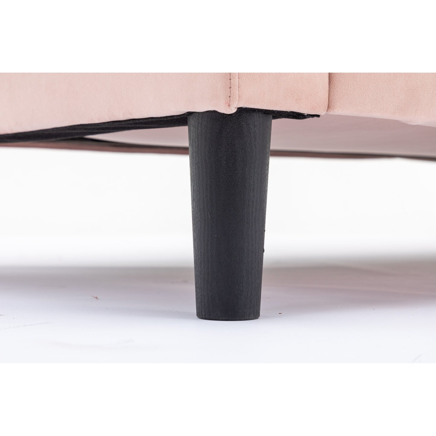 Canapé sectionnel rose en polyester 72,4 avec lit gigogne, méridienne de rangement et 3 coussins décoratifs