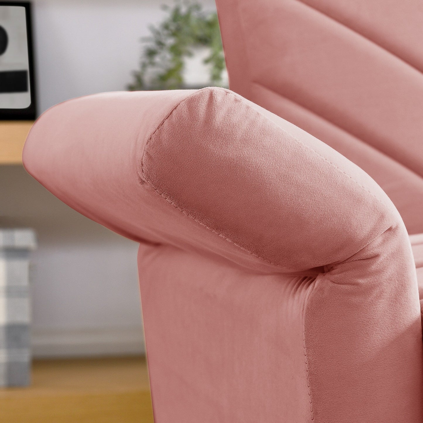 Canapé-lit futon convertible capitonné en velours rose