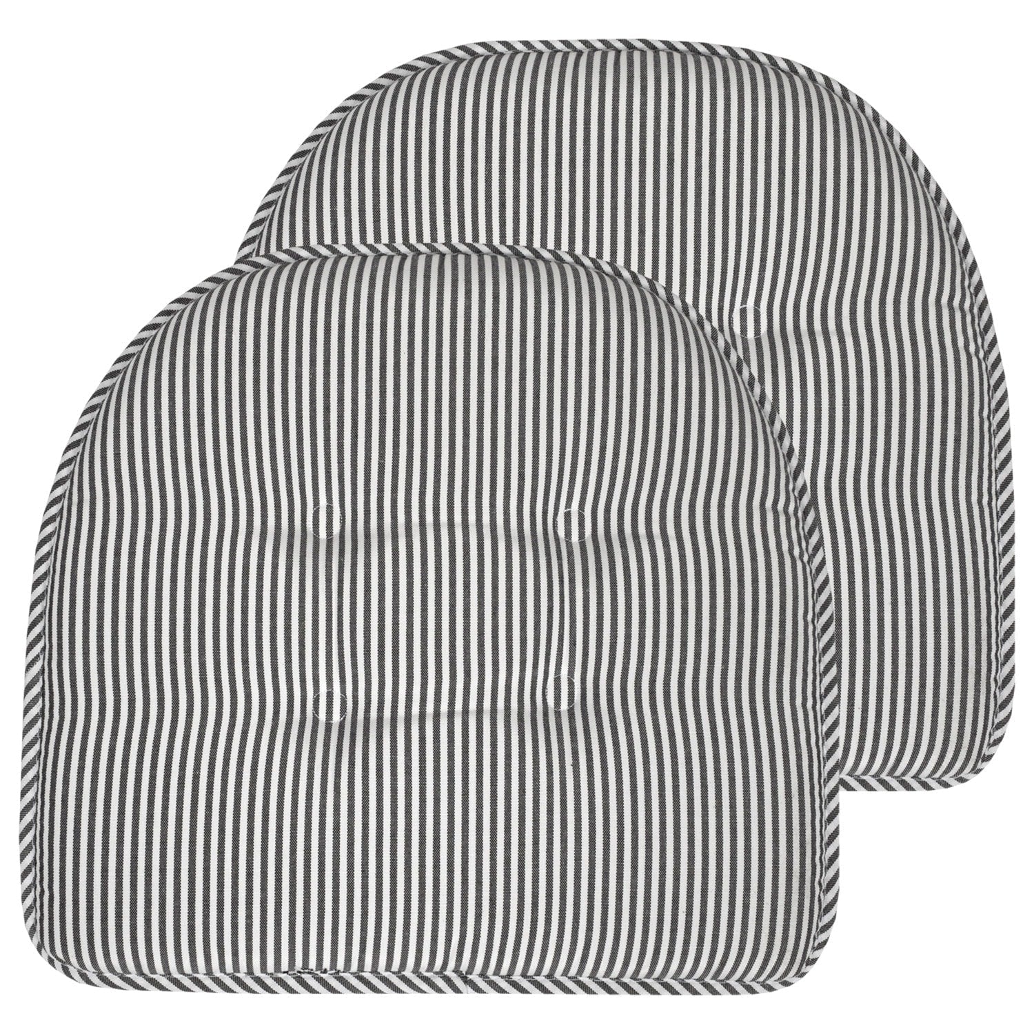 Pinstripe U-shaped Memory Foam Chair Pad