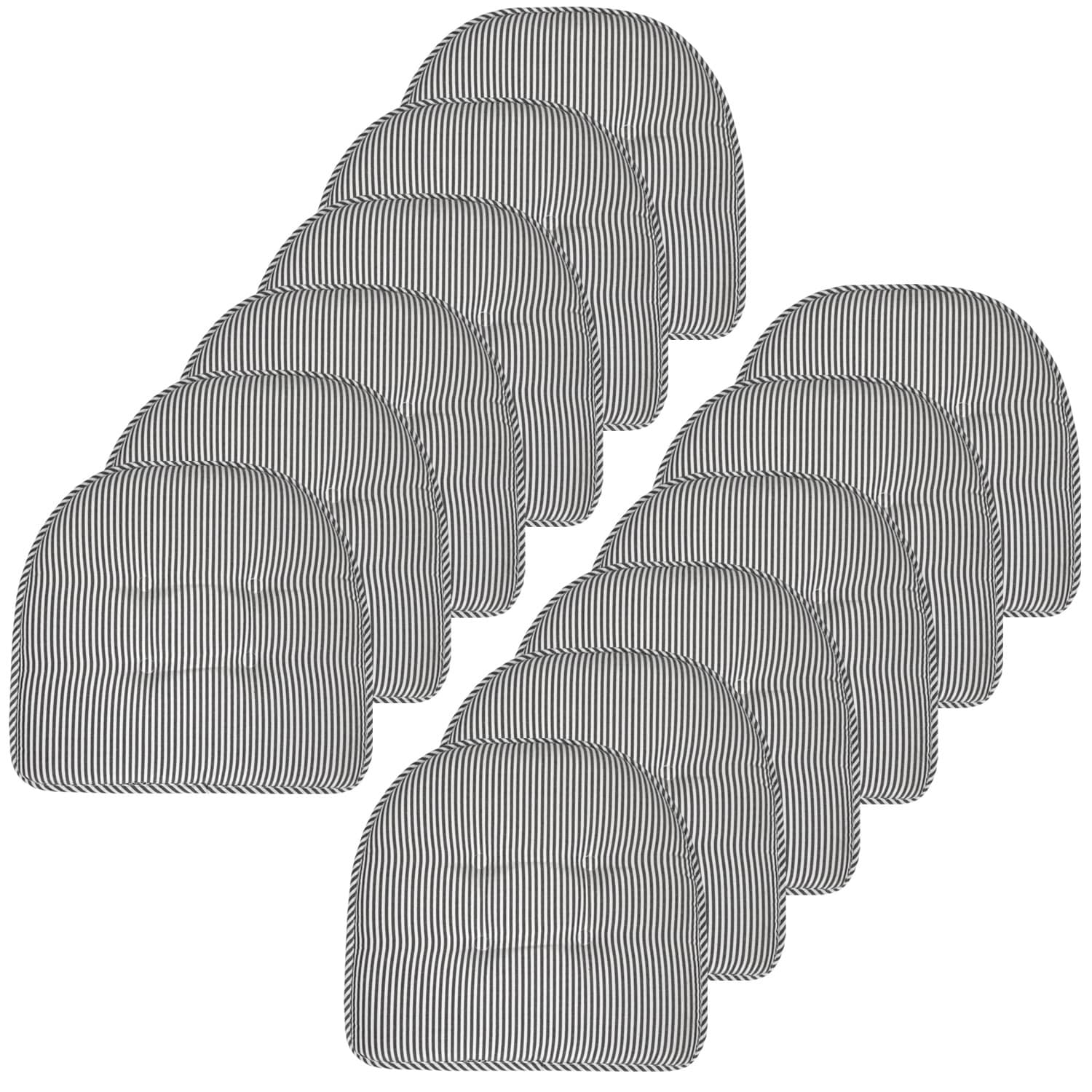 Pinstripe U-shaped Memory Foam Chair Pad