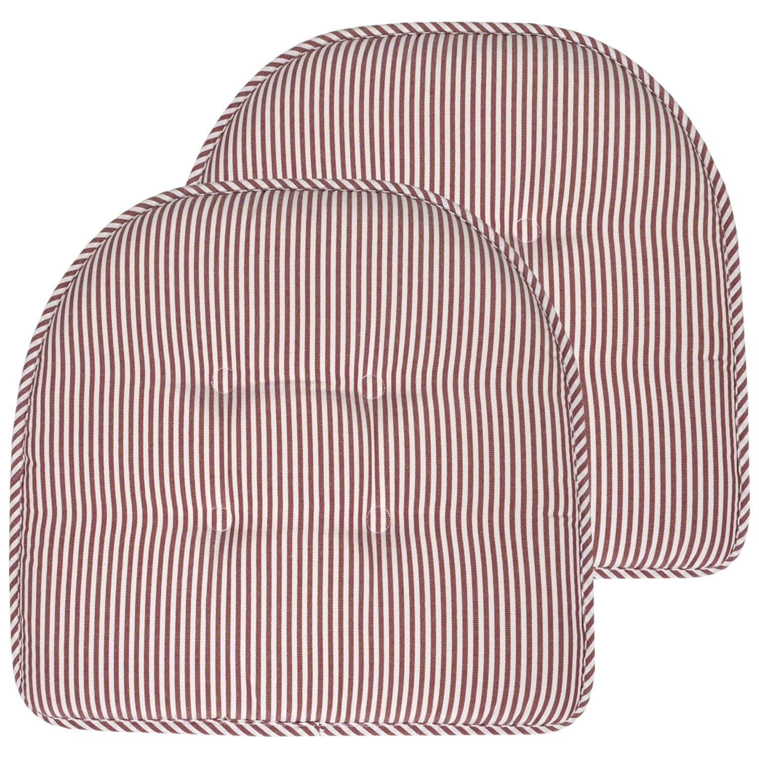 Pinstripe U-shaped Memory Foam Chair Pad