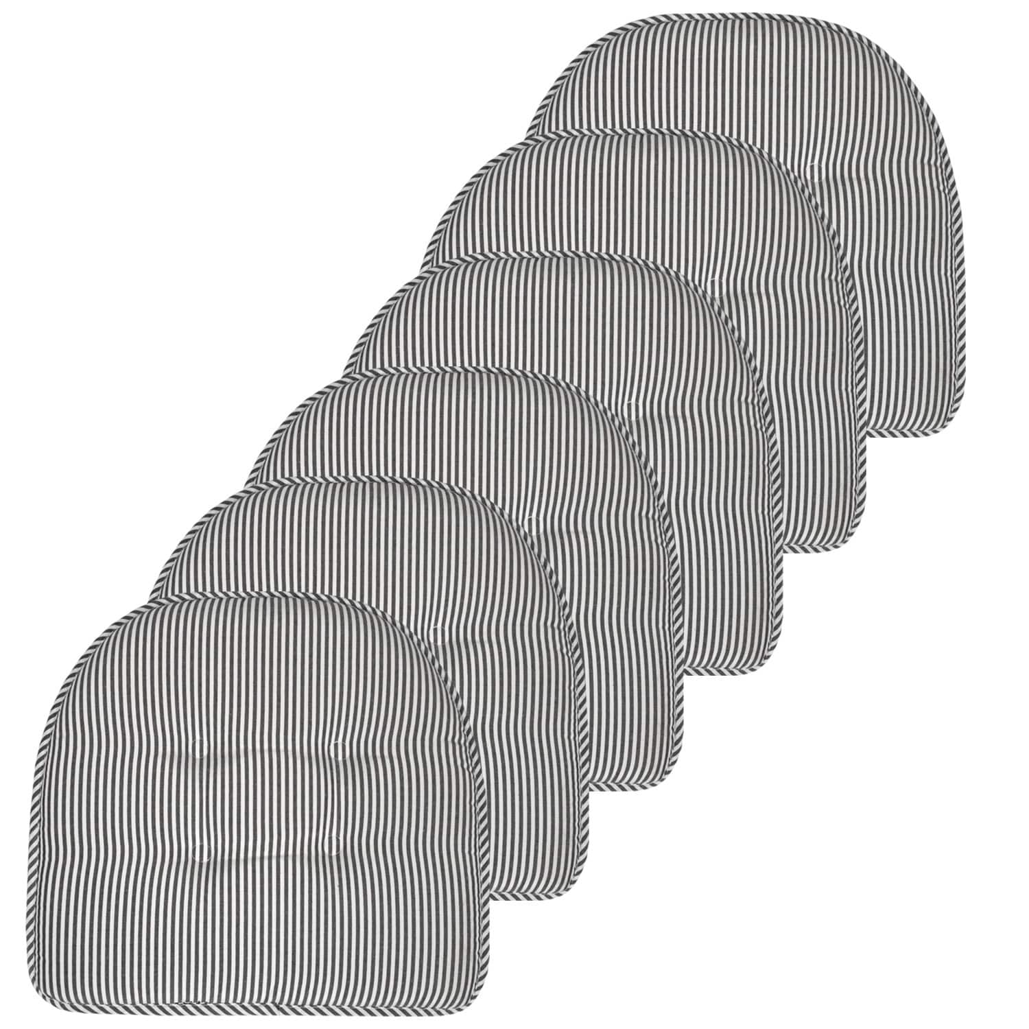 Pinstripe U-shaped Memory Foam Chair Pad