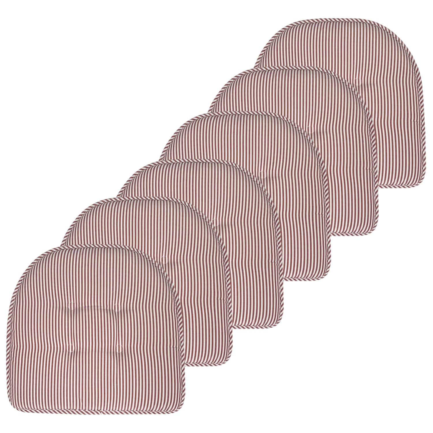 Pinstripe U-shaped Memory Foam Chair Pad
