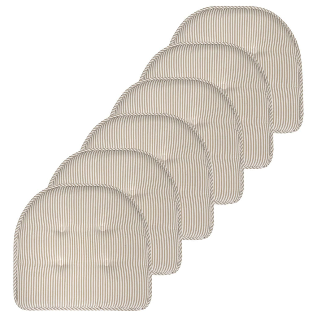 Coussin de chaise en mousse à mémoire de forme à rayures fines en forme de U