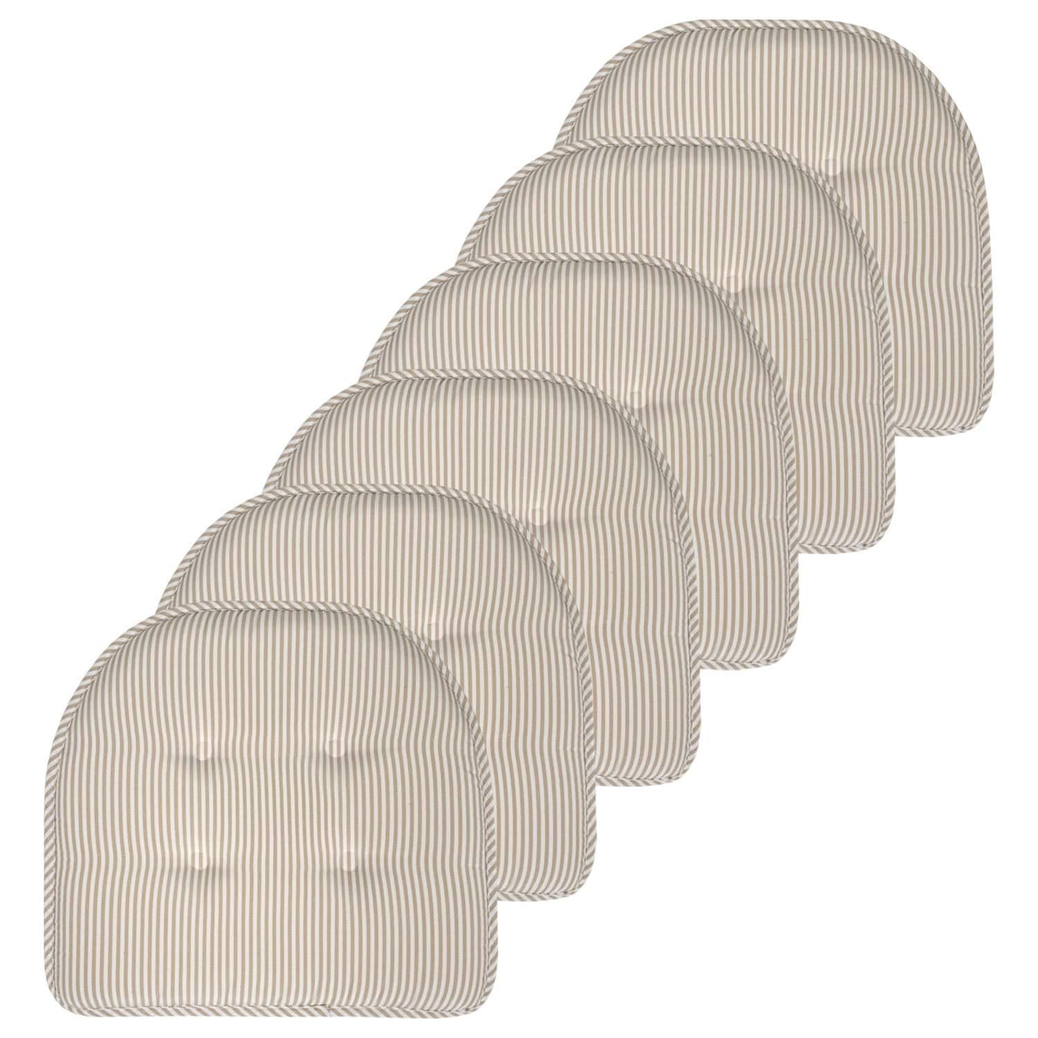 Pinstripe U-shaped Memory Foam Chair Pad