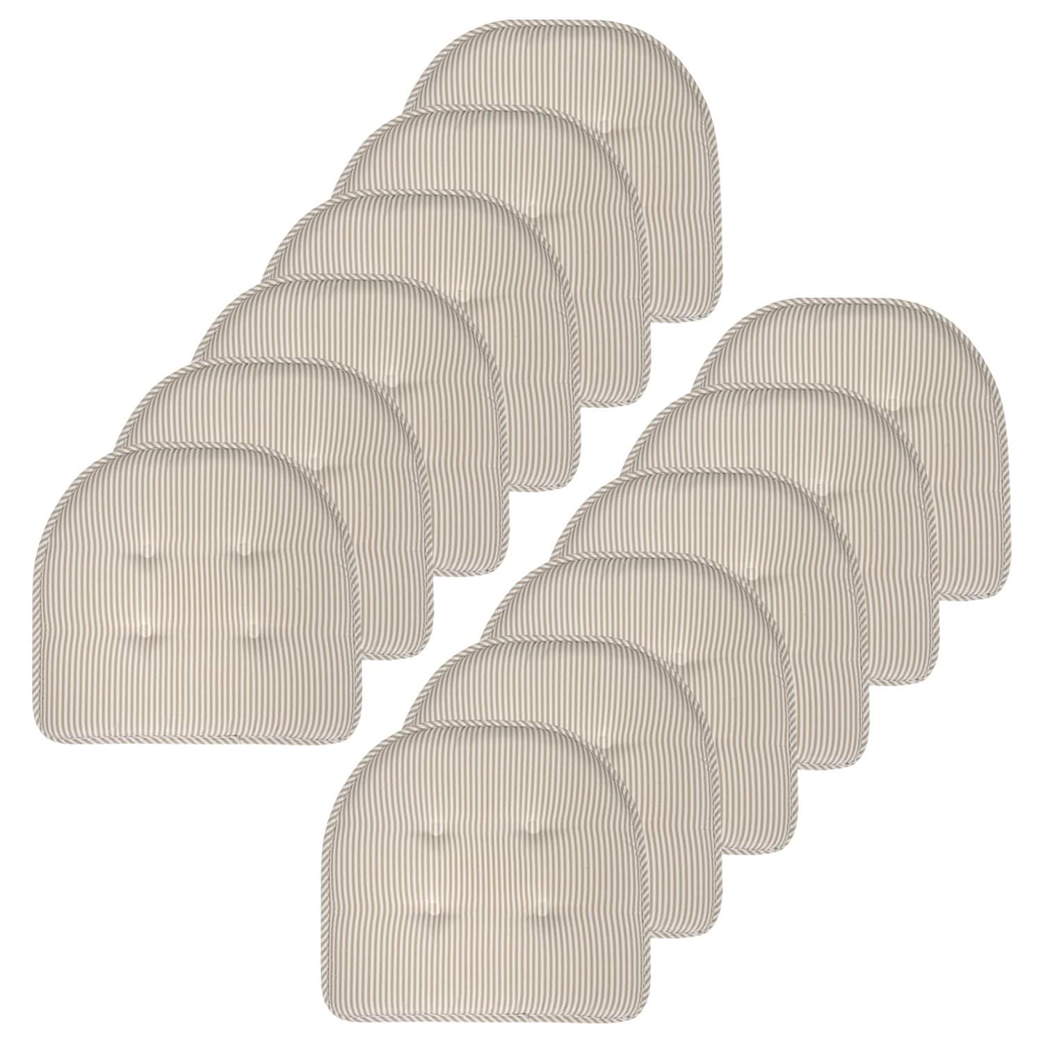 Pinstripe U-shaped Memory Foam Chair Pad