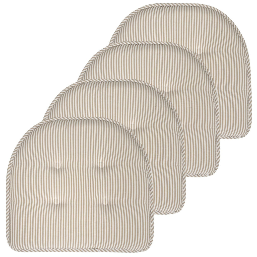 Coussin de chaise en mousse à mémoire de forme à rayures fines en forme de U