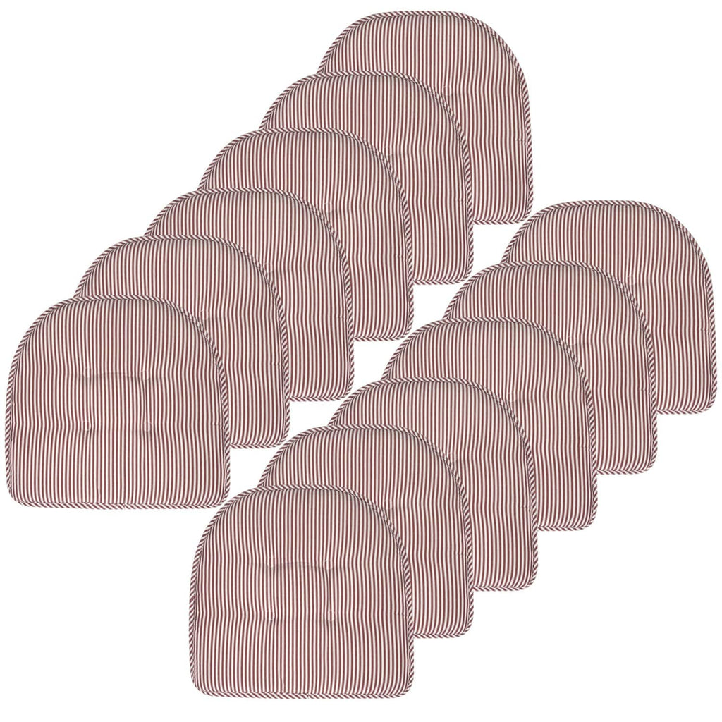 Coussin de chaise en mousse à mémoire de forme à rayures fines en forme de U