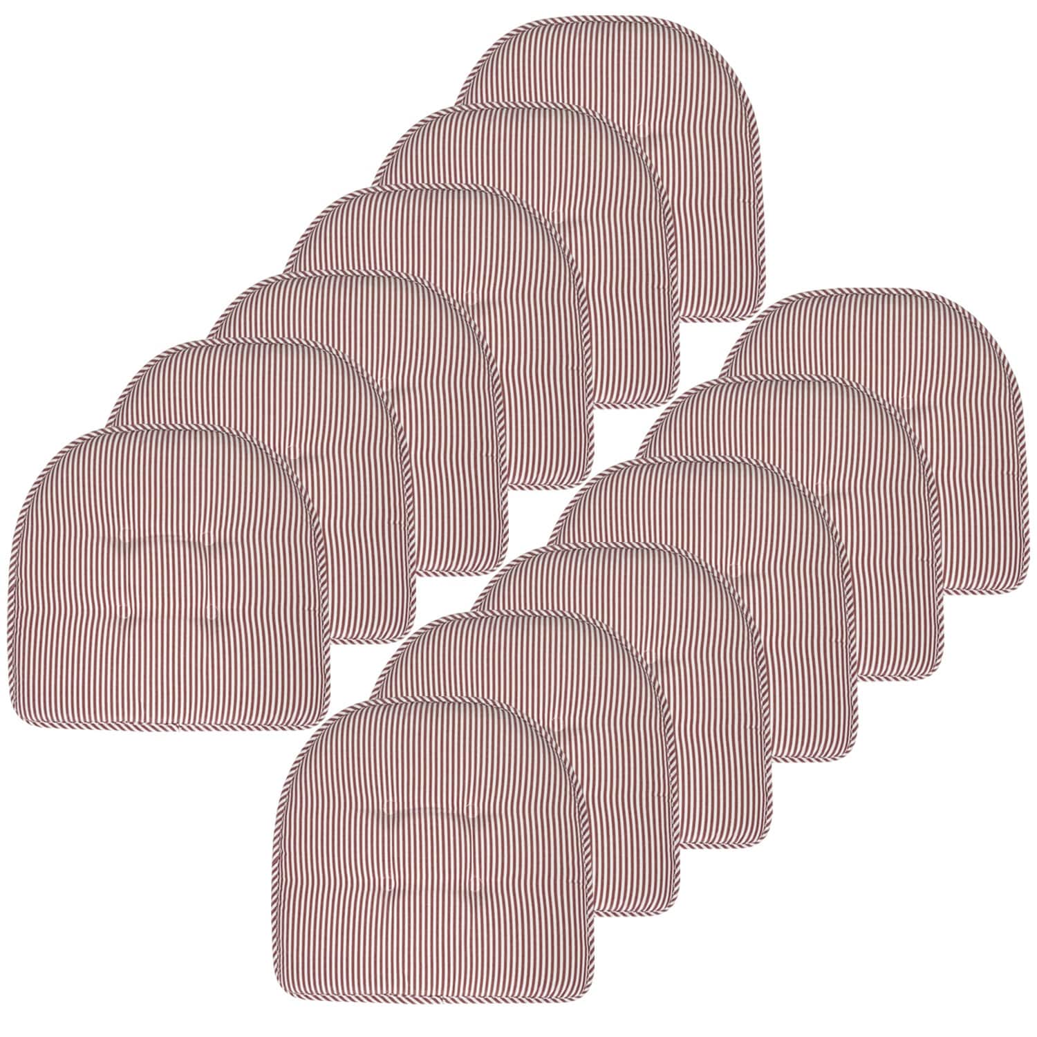 Pinstripe U-shaped Memory Foam Chair Pad