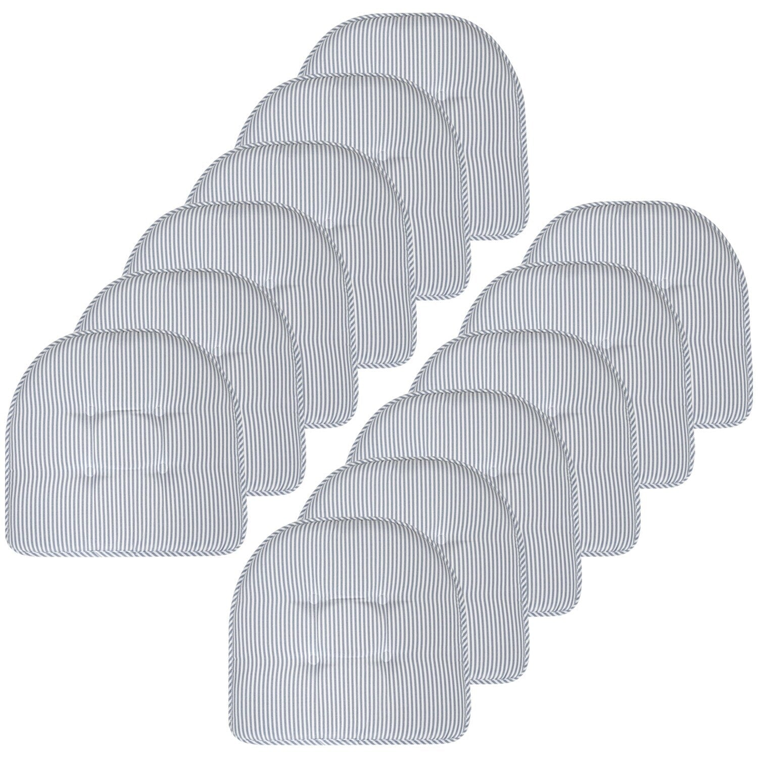 Pinstripe U-shaped Memory Foam Chair Pad