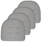 Coussin de chaise en mousse à mémoire de forme à rayures fines en forme de U