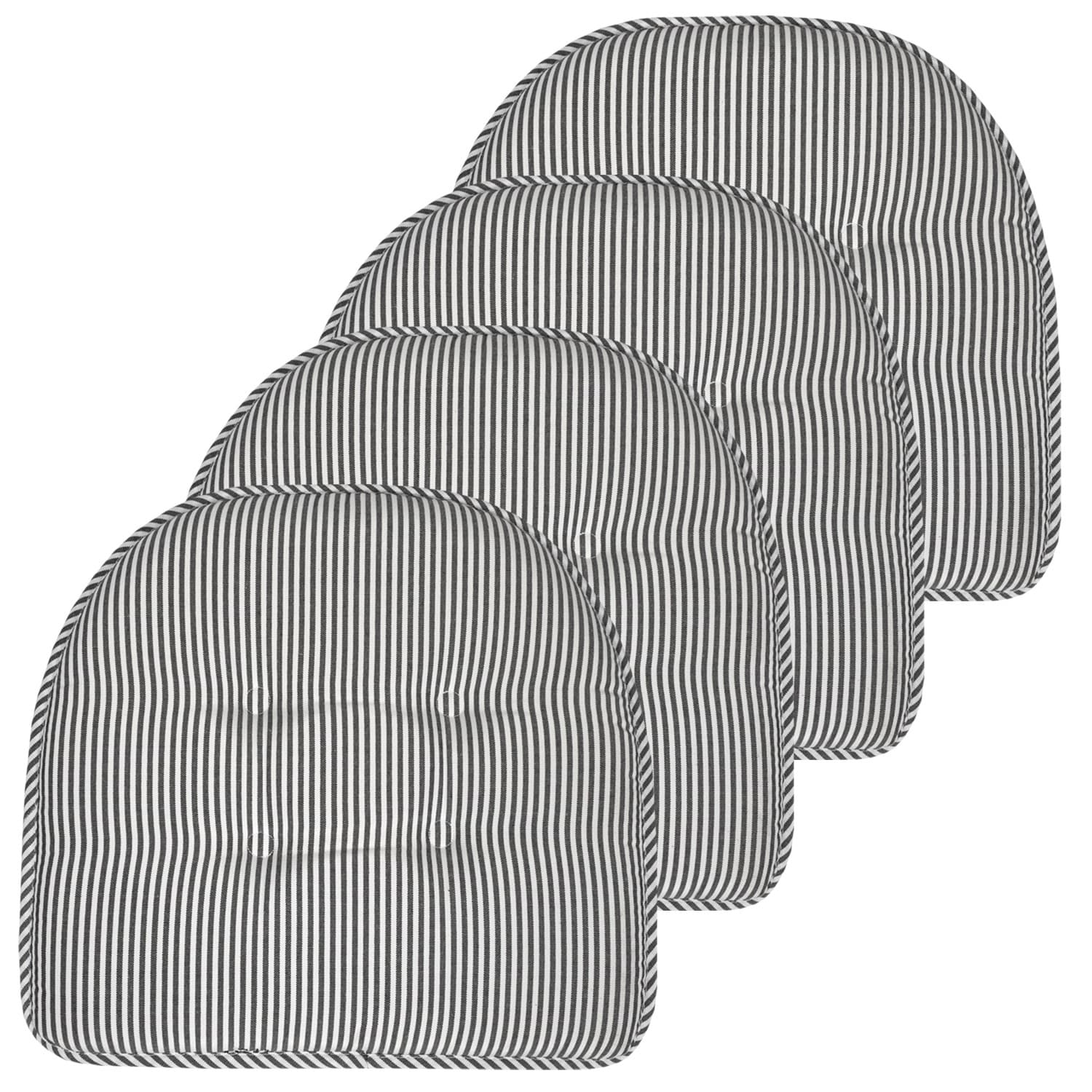 Pinstripe U-shaped Memory Foam Chair Pad