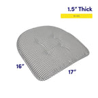 Coussin de chaise en mousse à mémoire de forme à rayures fines en forme de U