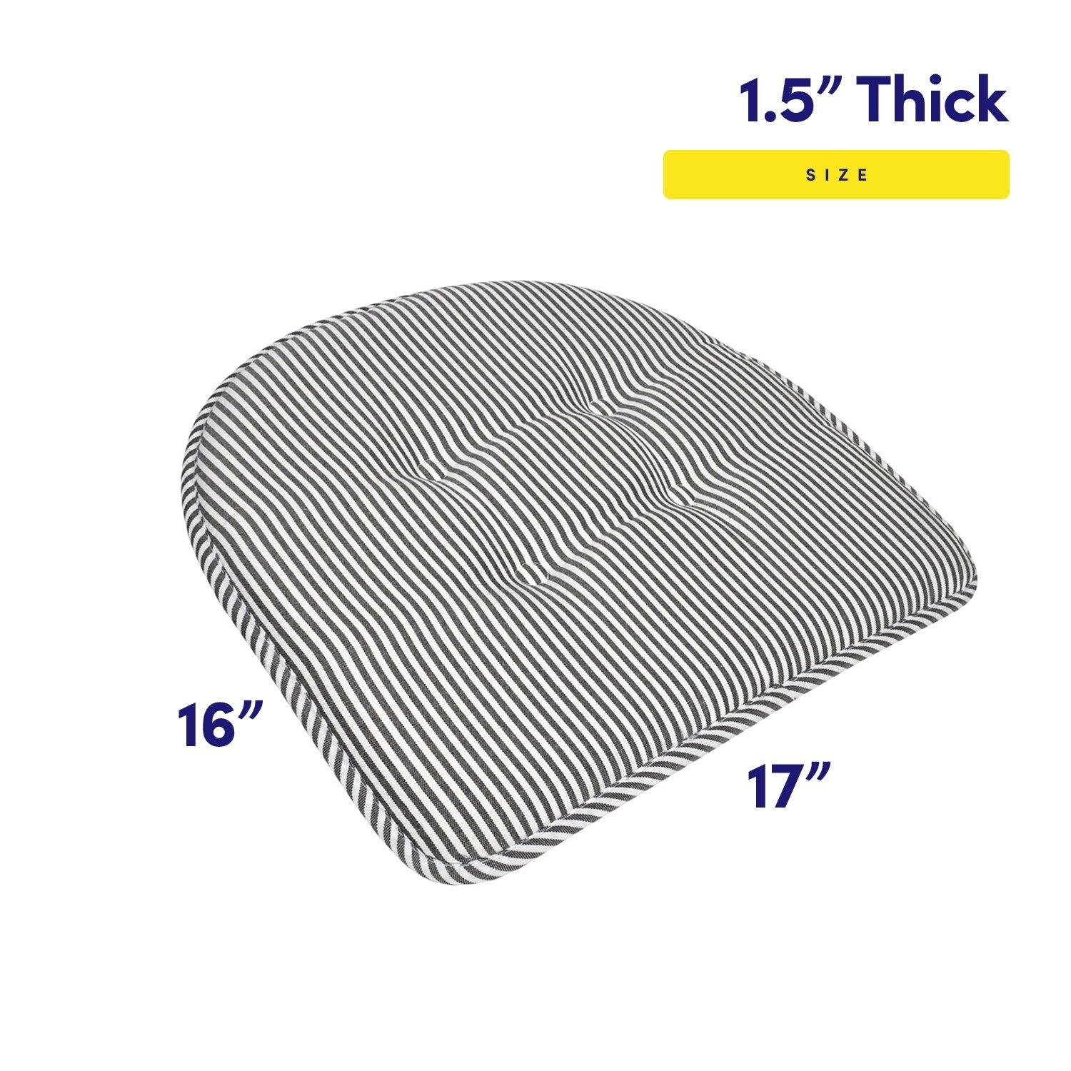 Pinstripe U-shaped Memory Foam Chair Pad