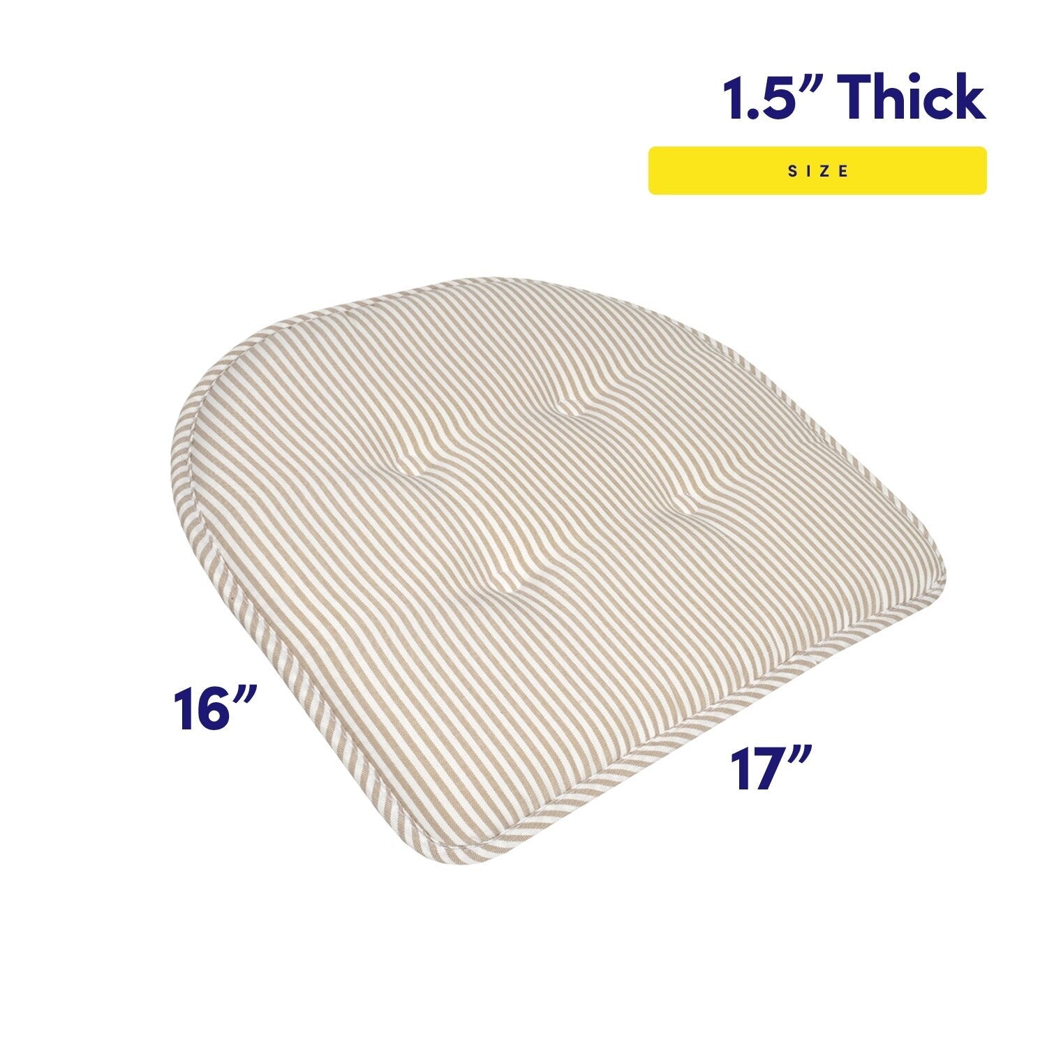 Pinstripe U-shaped Memory Foam Chair Pad