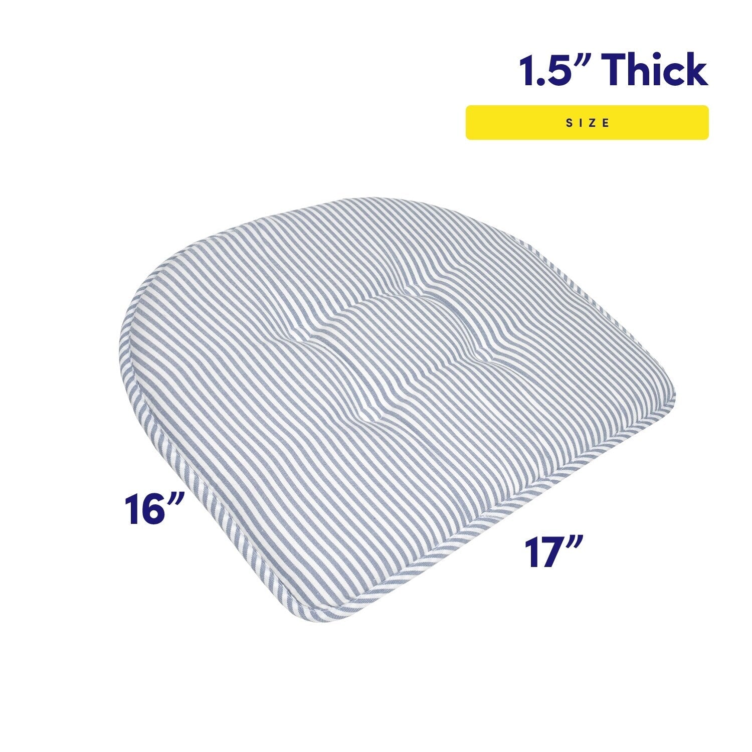 Pinstripe U-shaped Memory Foam Chair Pad
