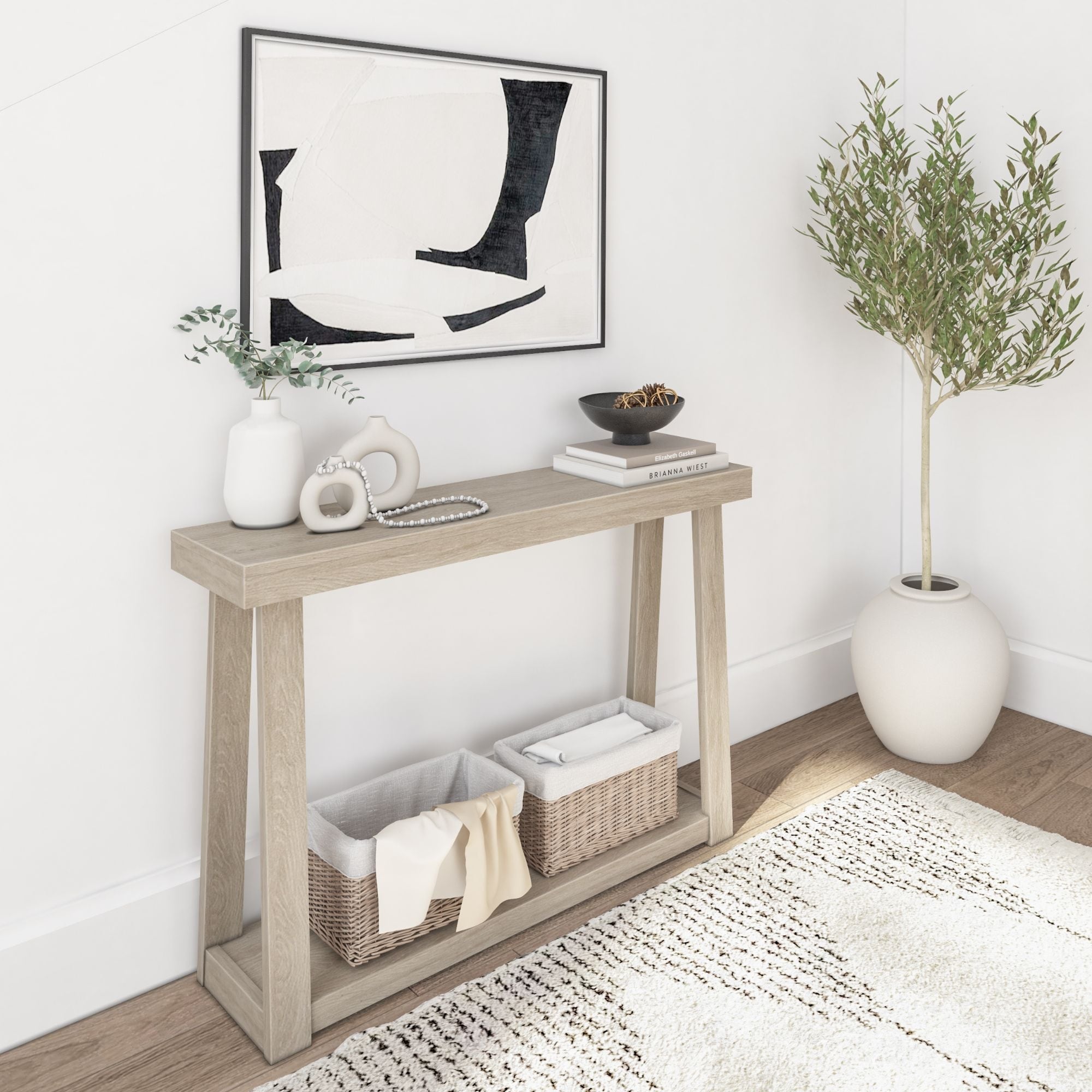 Console classique avec étagère Plank and Beam - 46