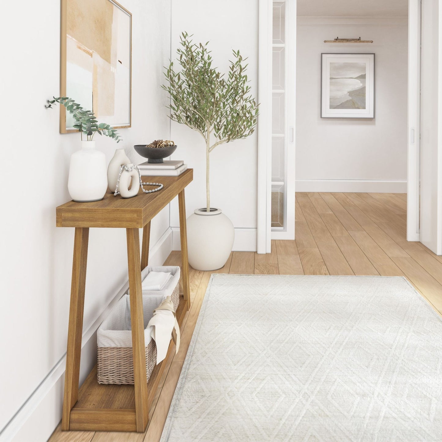 Console classique avec étagère Plank and Beam - 46