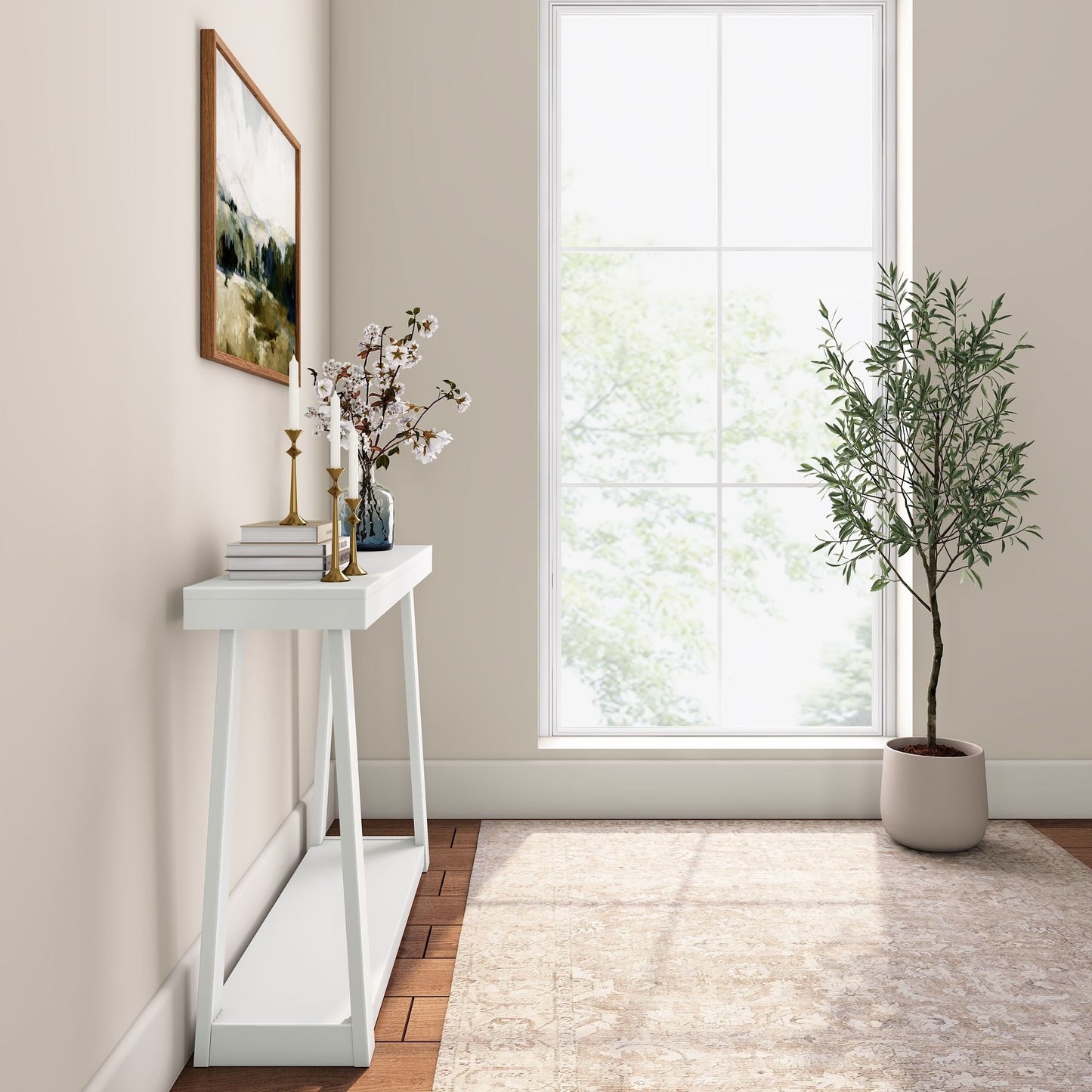 Console classique avec étagère Plank and Beam - 46