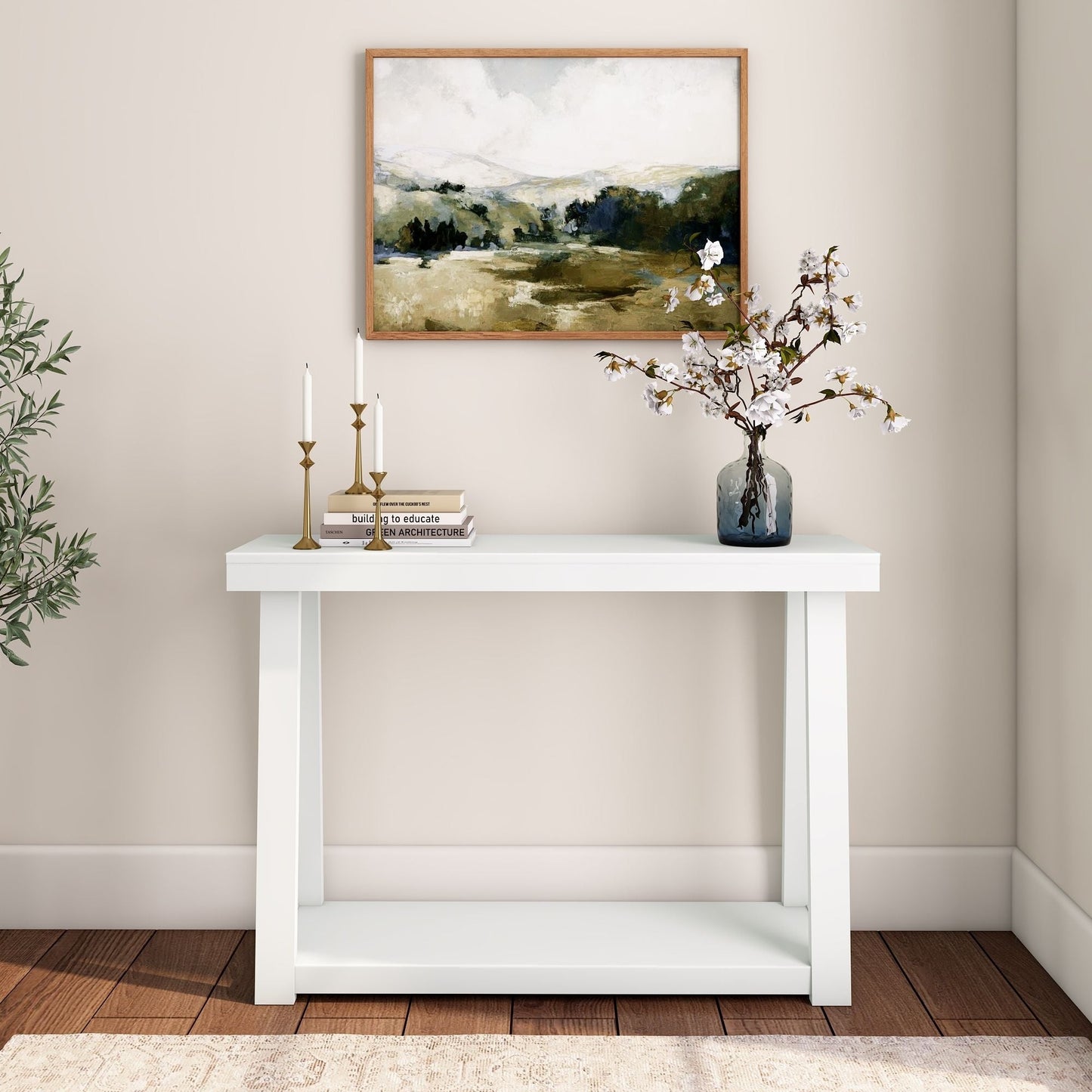 Console classique avec étagère Plank and Beam - 46