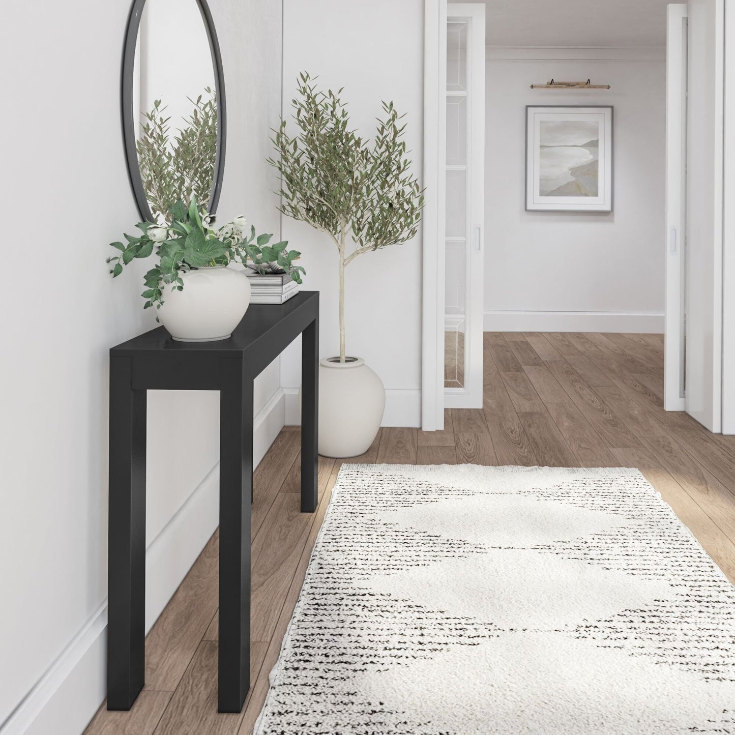 Console moderne en planches et poutres - 46