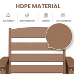 Ensemble de 3 chaises hautes Adirondack en plastique pour patio