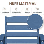 Ensemble de 3 chaises hautes Adirondack en plastique pour patio