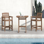 Ensemble de 3 chaises hautes Adirondack en plastique pour patio