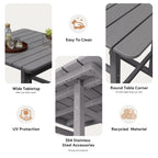 Ensemble de 5 chaises hautes Adirondack en plastique pour patio
