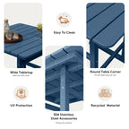 Ensemble de 5 chaises hautes Adirondack en plastique pour patio