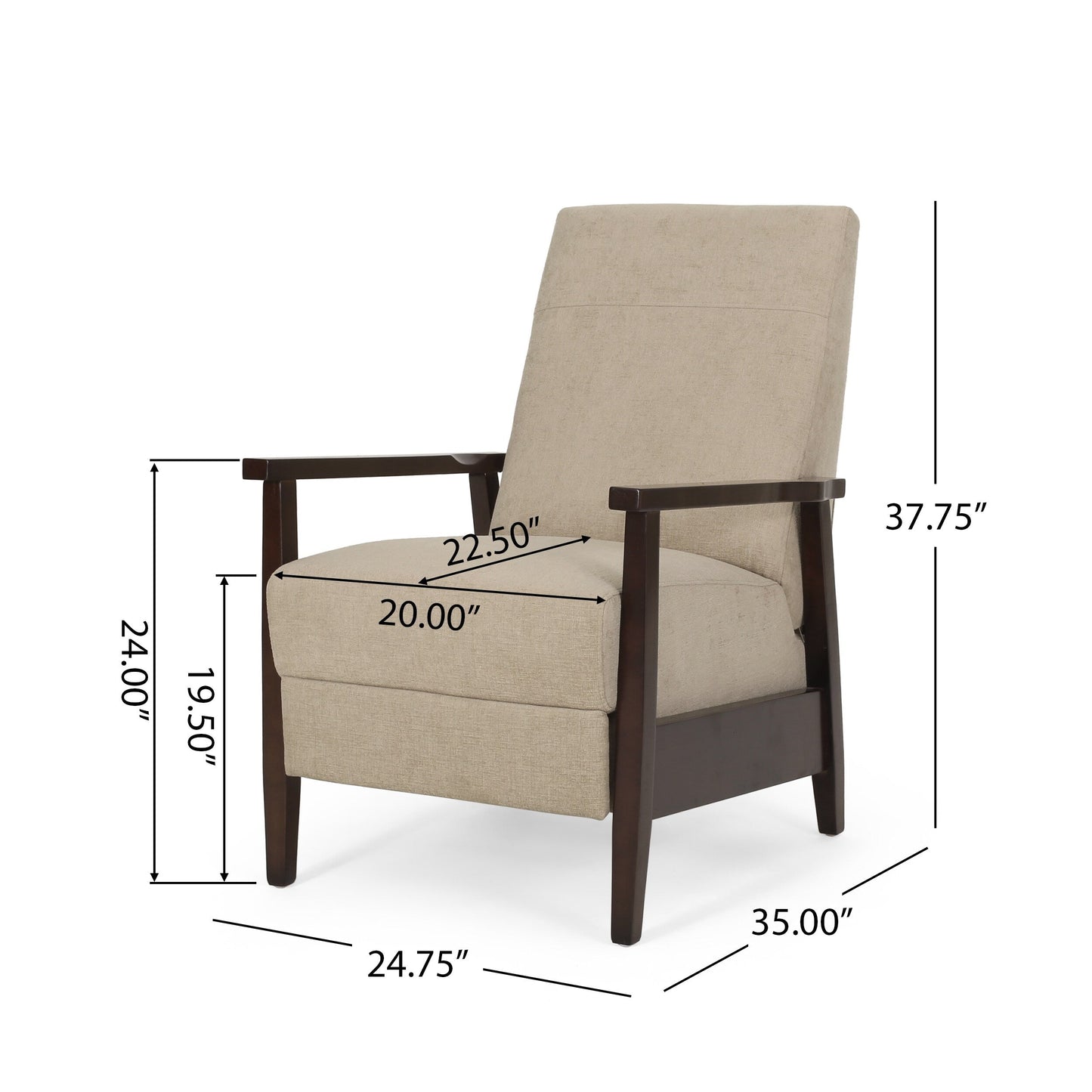 Fauteuil inclinable rembourré Plevna par Christopher Knight Home