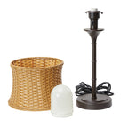 Lampe de table d'extérieur Pocologan Tan 25,25 pouces par Havenside Home - 12,5 L x 12,5 l x 25,25 H