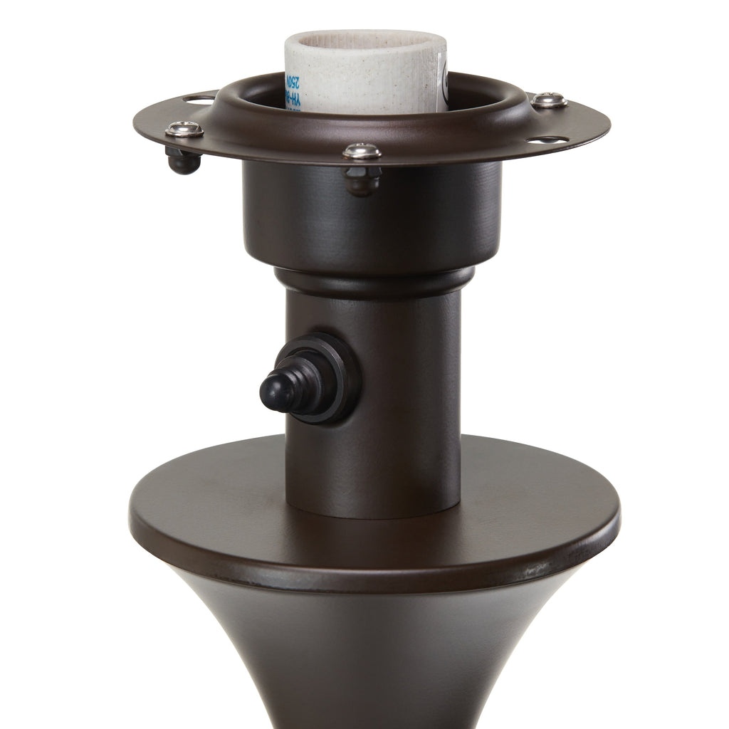 Lampe de table d'extérieur Pocologan Tan 25,25 pouces par Havenside Home - 12,5 L x 12,5 l x 25,25 H