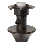 Lampe de table d'extérieur Pocologan Tan 25,25 pouces par Havenside Home - 12,5 L x 12,5 l x 25,25 H