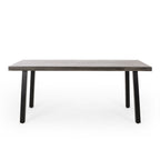 Ensemble de salle à manger d'extérieur Pointe 7 pièces en aluminium avec chaises en osier par Christopher Knight Home