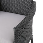 Ensemble de salle à manger d'extérieur Pointe 7 pièces en aluminium avec chaises en osier par Christopher Knight Home