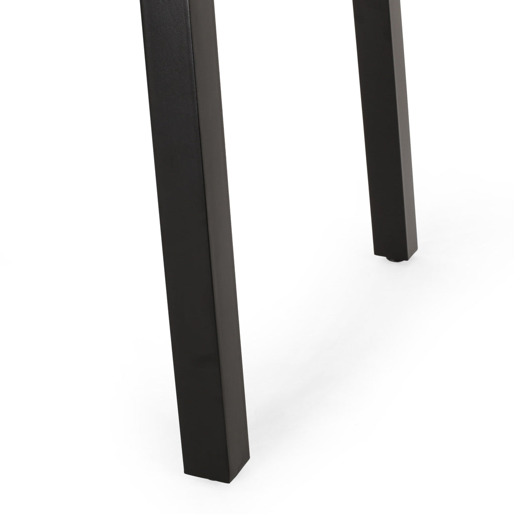 Ensemble de salle à manger d'extérieur Pointe 7 pièces en aluminium avec chaises en osier par Christopher Knight Home