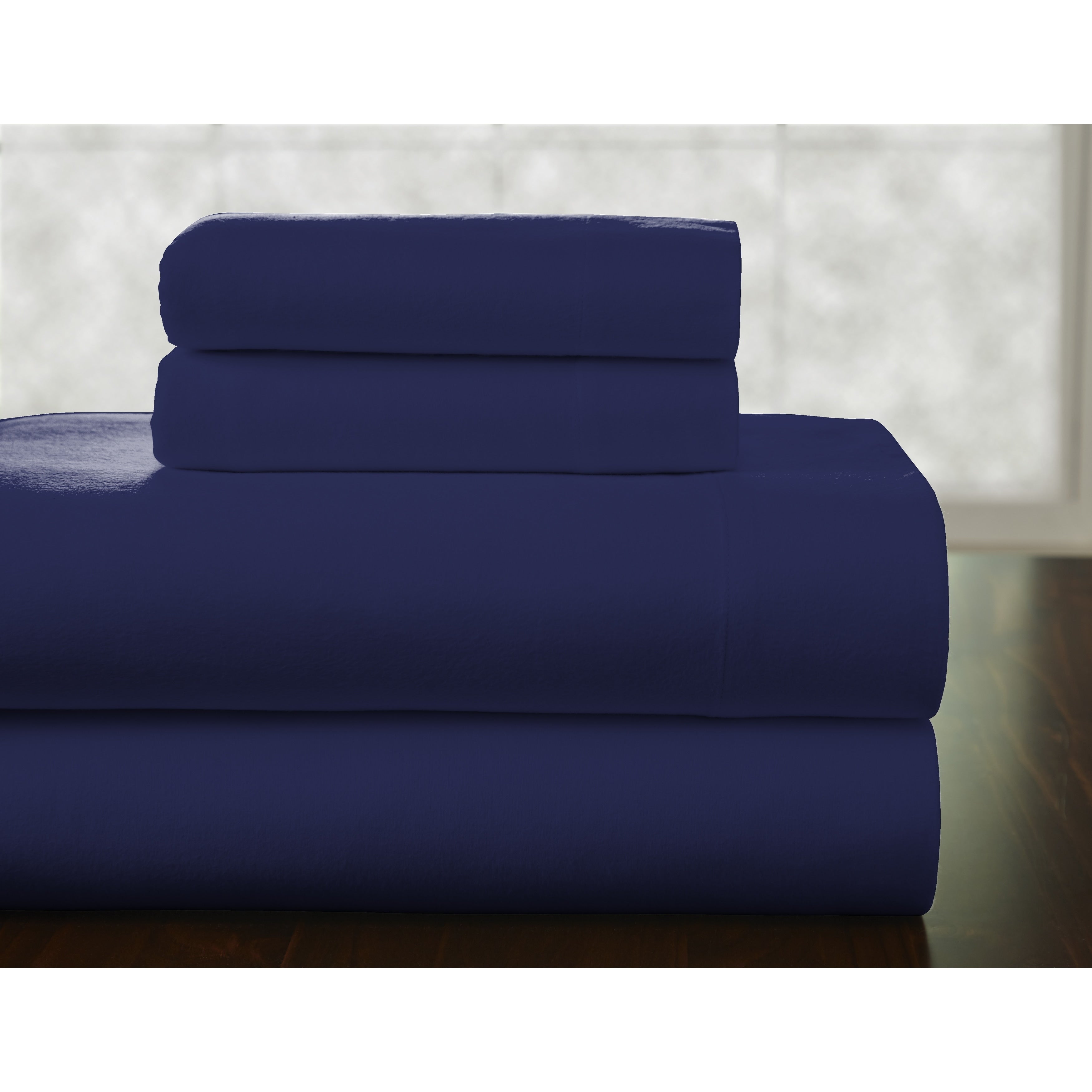 Parure de lit Pointehaven en flanelle de coton 175 g/m² avec draps surdimensionnés