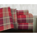 Parure de lit Pointehaven en flanelle de coton 175 g/m² avec draps surdimensionnés