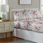 Parure de lit Pointehaven en flanelle de coton 175 g/m² avec draps surdimensionnés