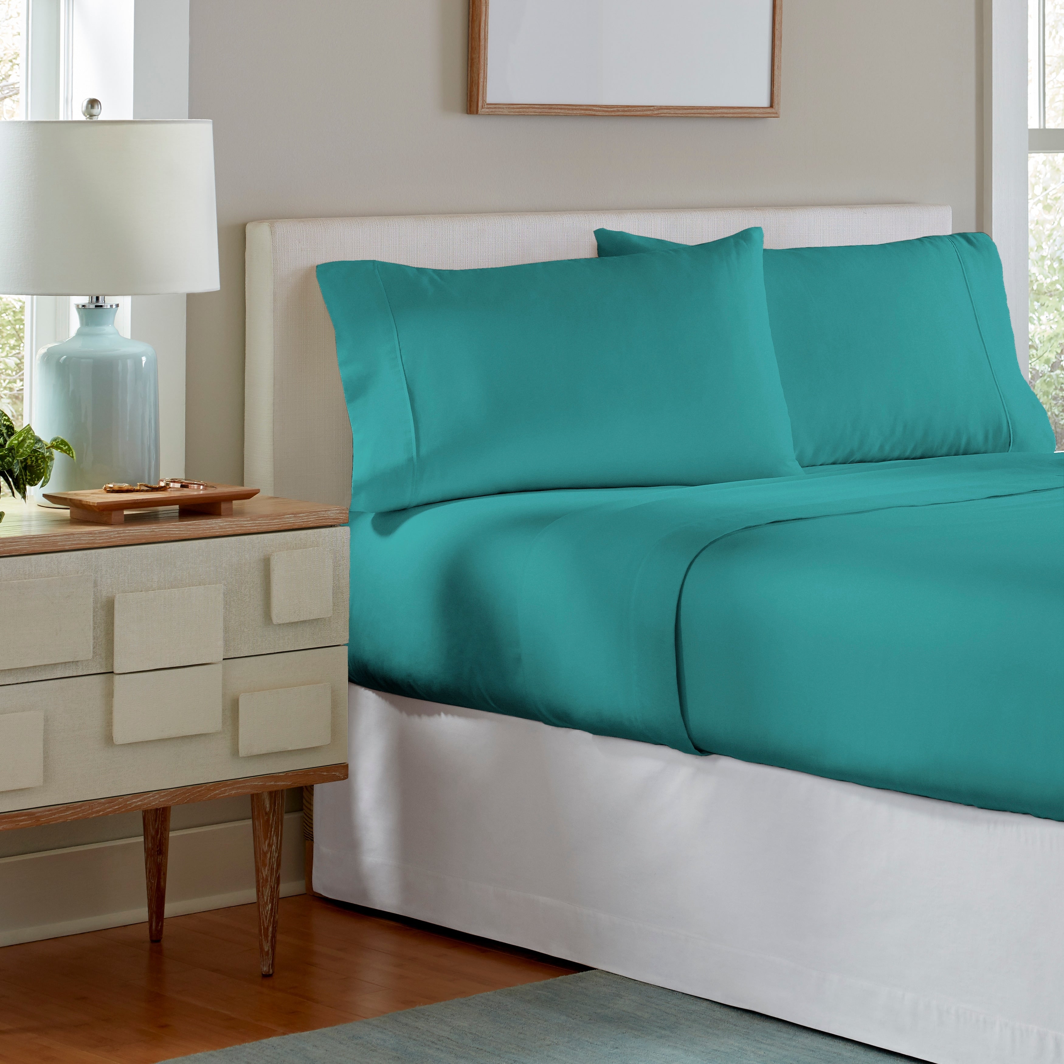 Parure de lit Pointehaven en flanelle de coton 175 g/m² avec draps surdimensionnés