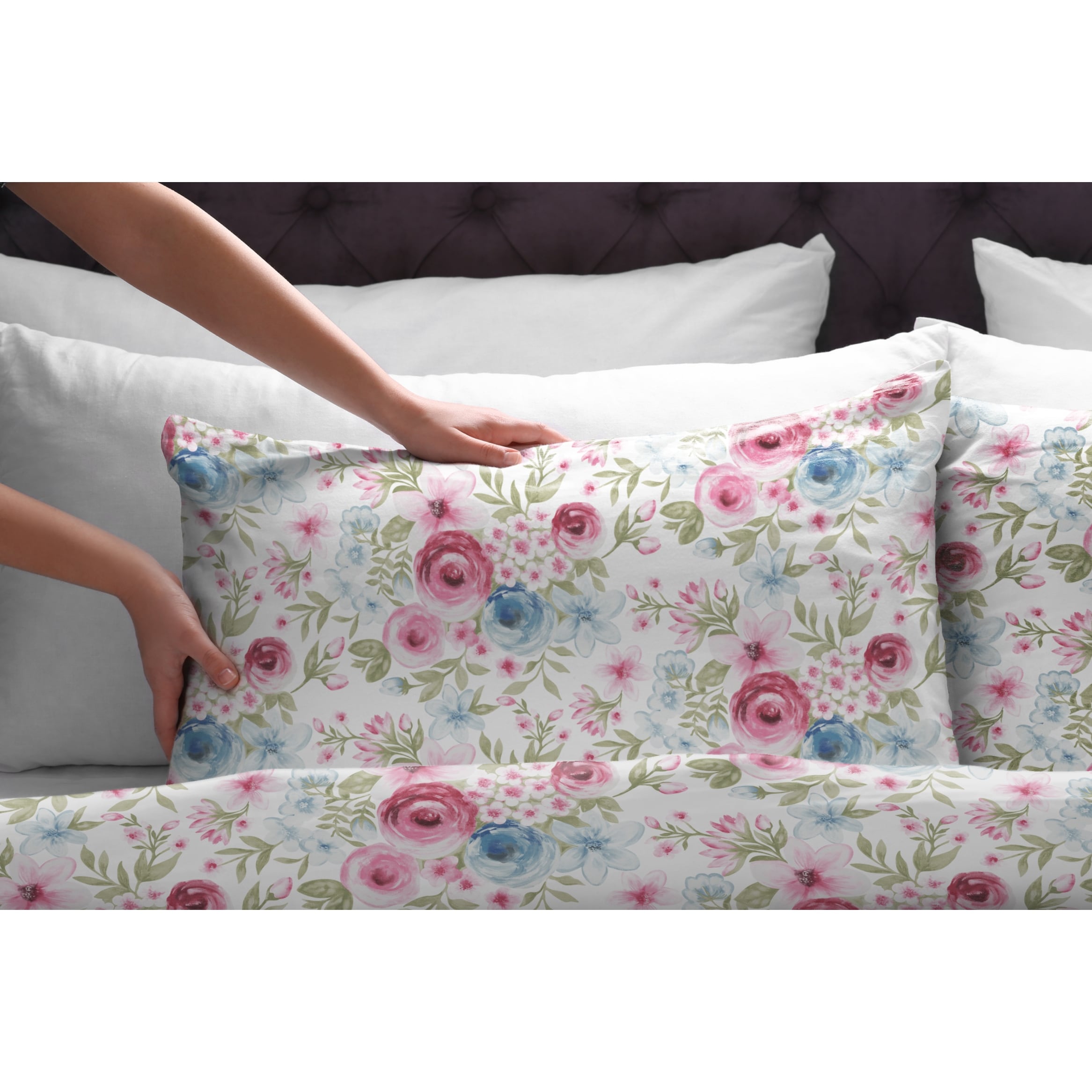 Parure de lit Pointehaven en flanelle de coton 175 g/m² avec draps surdimensionnés