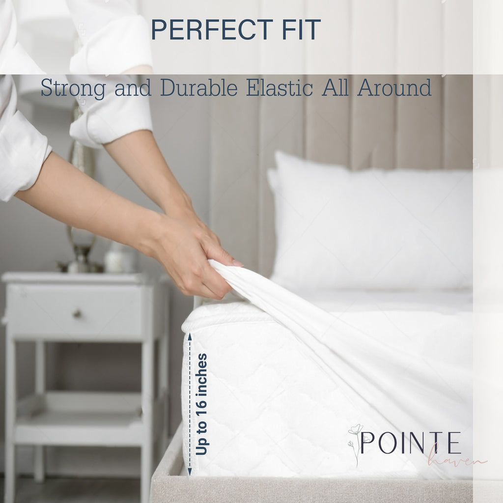 Parure de lit Pointehaven en flanelle de coton 175 g/m² avec draps surdimensionnés