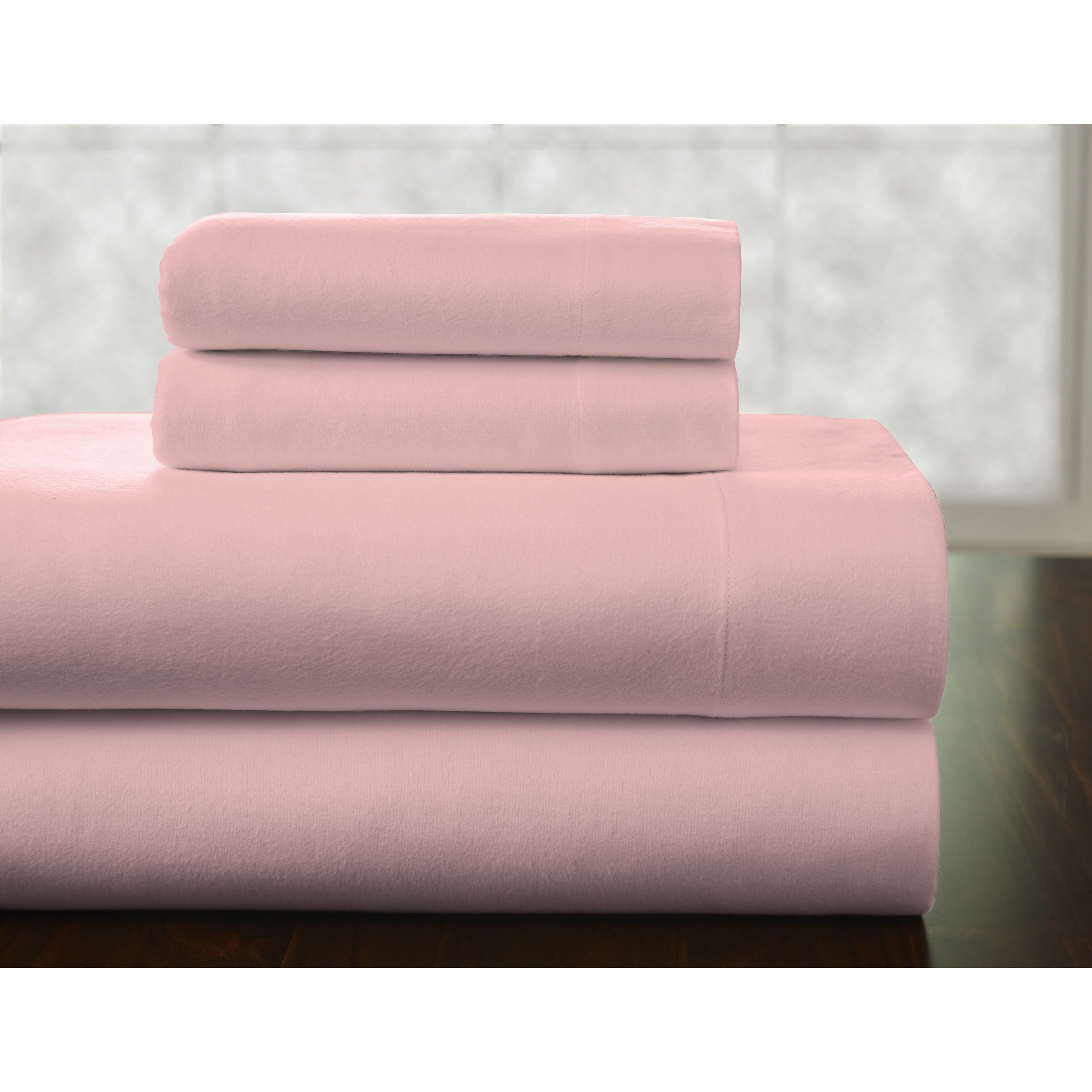 Parure de lit Pointehaven en flanelle de coton 175 g/m² avec draps surdimensionnés