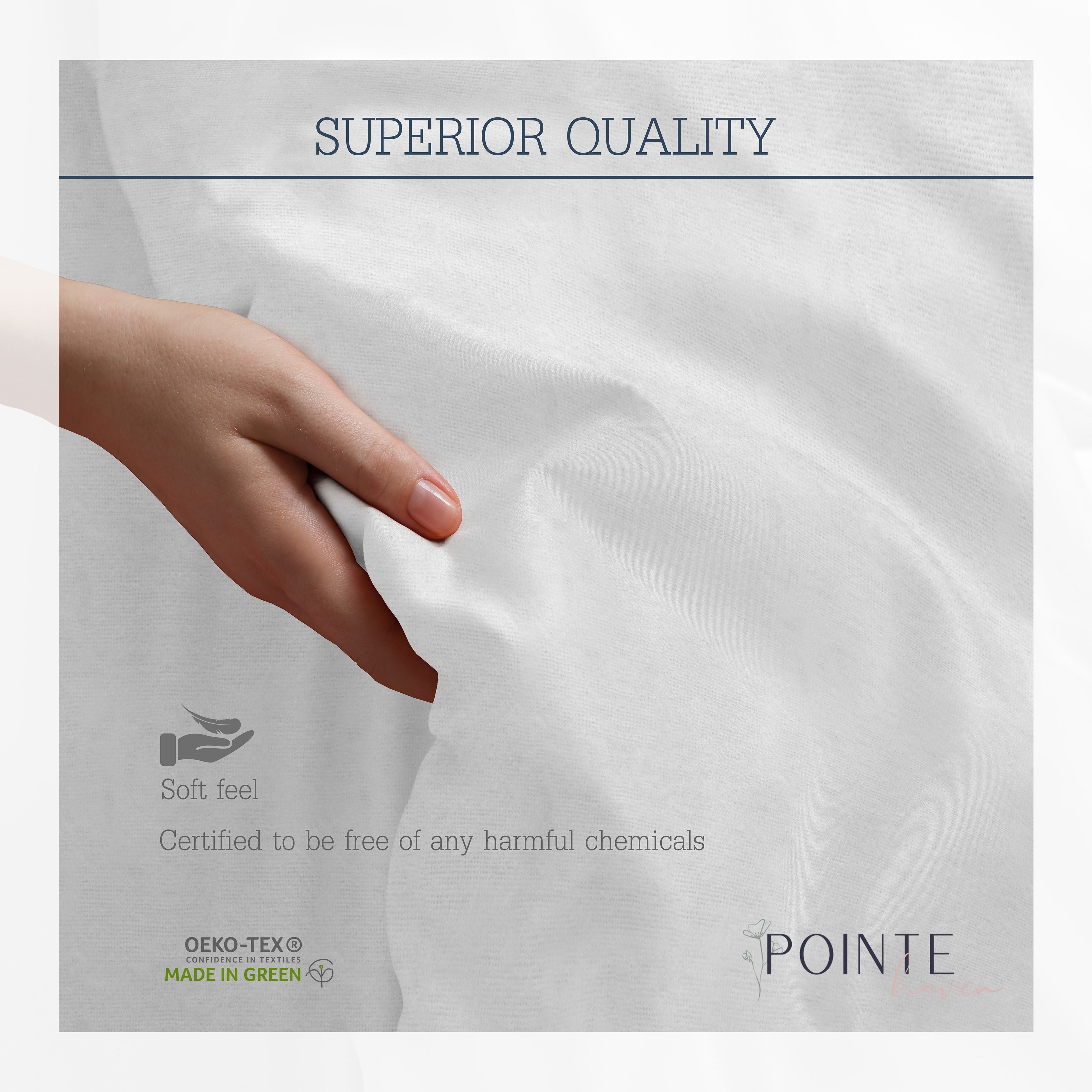 Parure de lit Pointehaven en flanelle de coton 175 g/m² avec draps surdimensionnés
