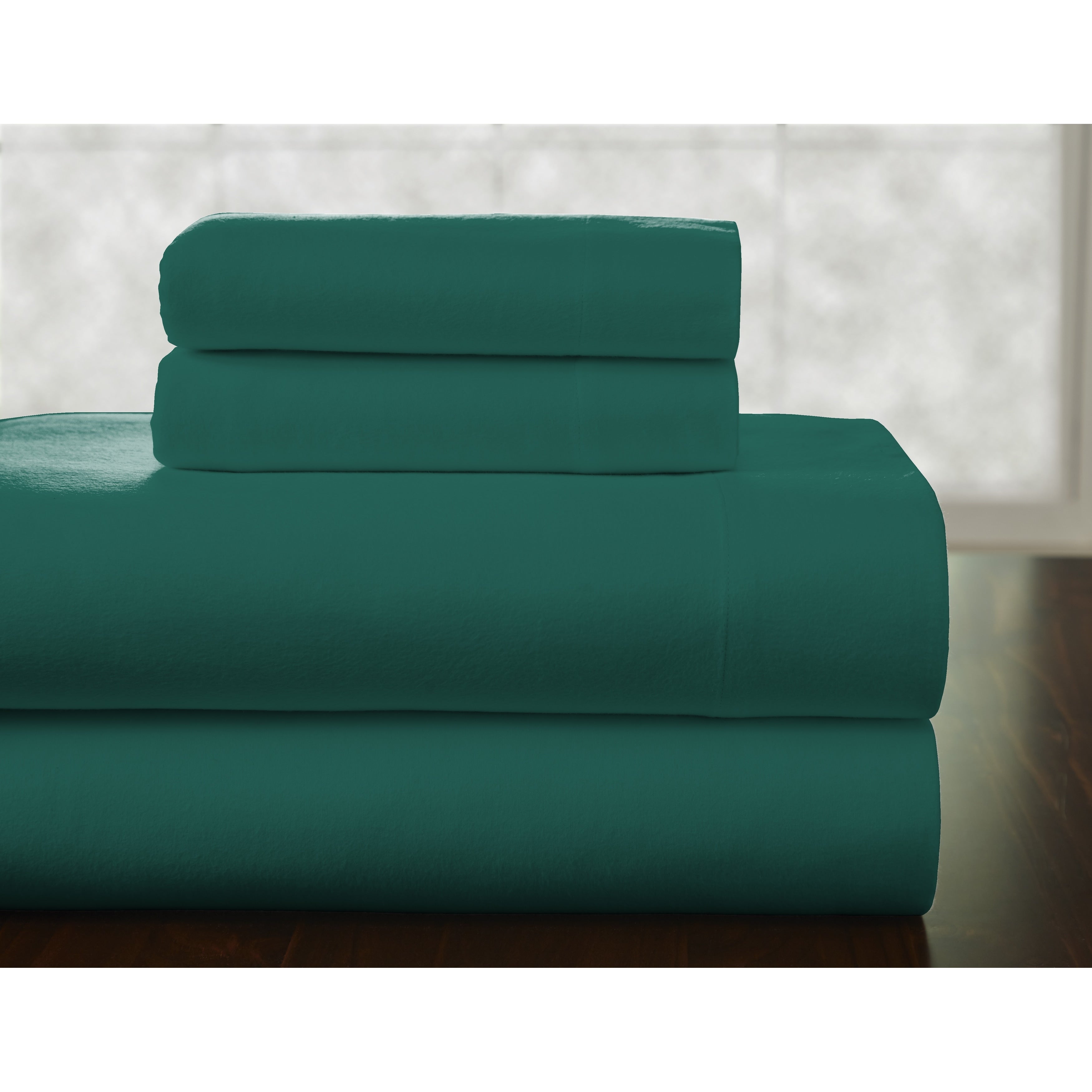 Parure de lit Pointehaven en flanelle de coton 175 g/m² avec draps surdimensionnés