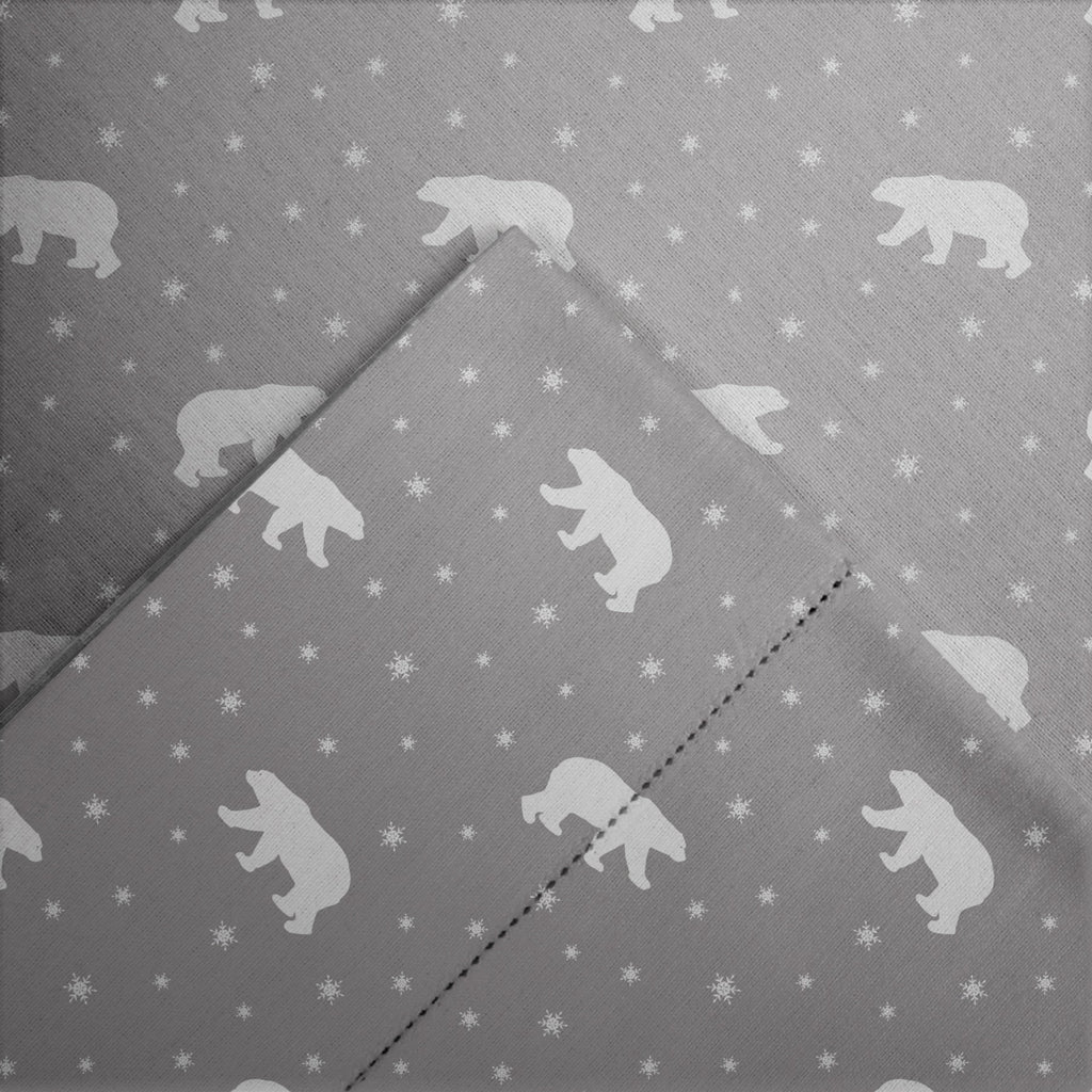 Parure de lit Pointehaven en flanelle de coton 175 g/m² avec draps surdimensionnés