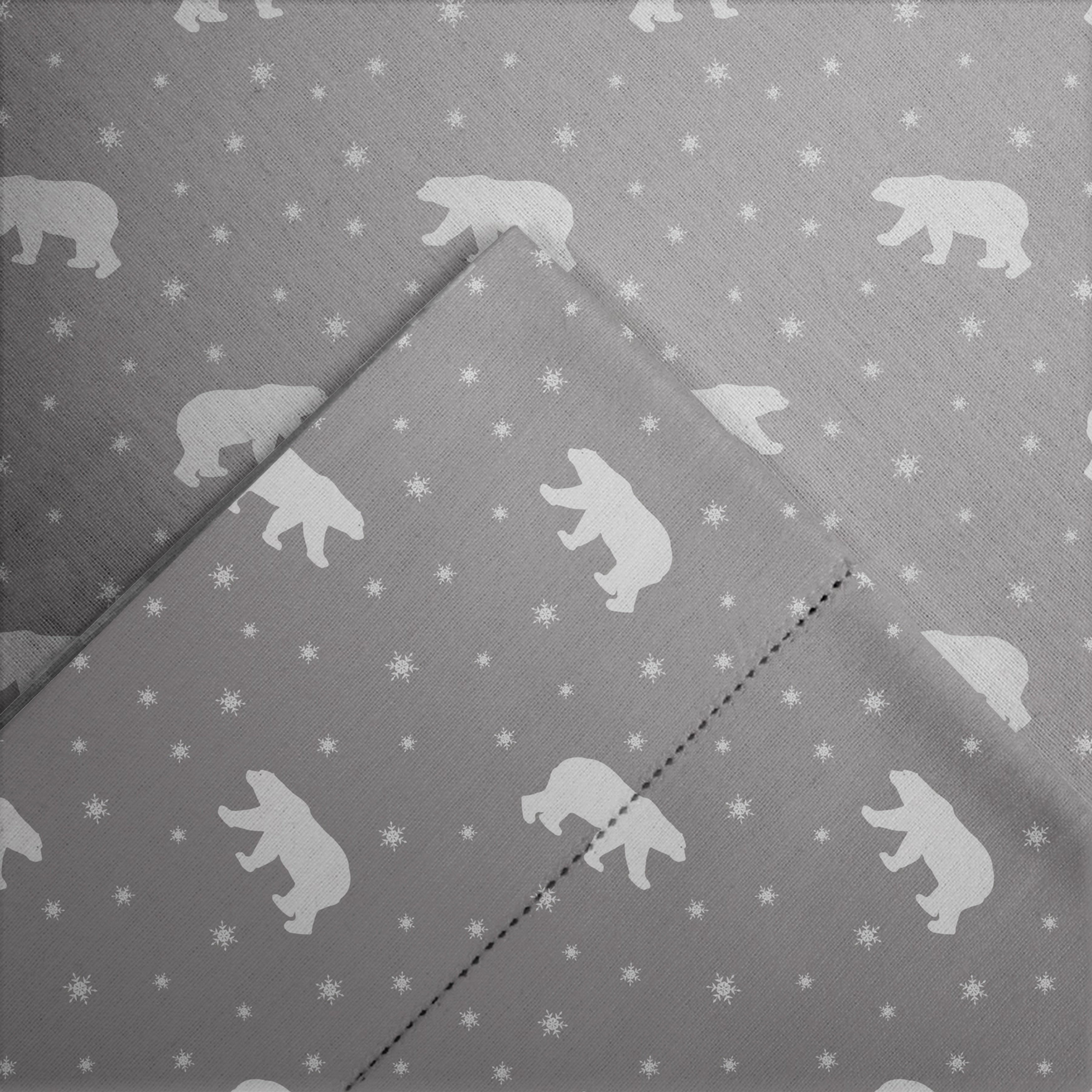 Parure de lit Pointehaven en flanelle de coton 175 g/m² avec draps surdimensionnés