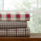 Parure de lit Pointehaven Plaid Luxury Flannel Heavy Weigh 180 GSM 100 % coton